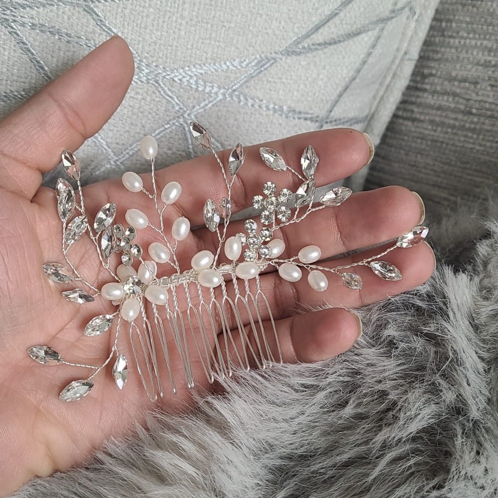 High quality Hair Combs Bridal Hair Accessories For Women Hair Jewelry Silver - Picture 6 of 6